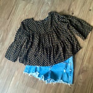 Madewell Hearts Silk Blouse XL $10 Saturday Sale!